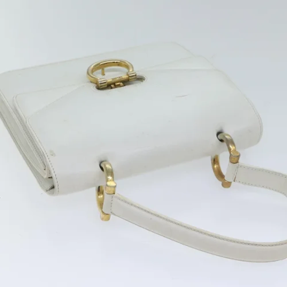 Celine Vintage Pre-owned Leather handbags White Dames