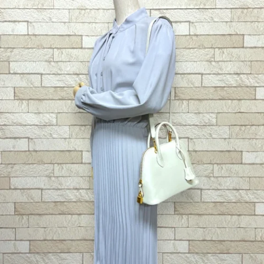 Hermès Vintage Pre-owned Leather handbags White Dames
