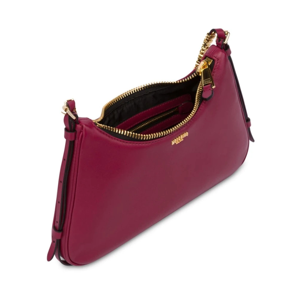 Moschino Rode Schapenleren Schoudertas Red Dames