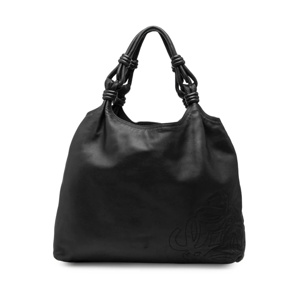 Loewe Pre-Owned Women's Black Pre-Owned Leather Shoulder Bag
