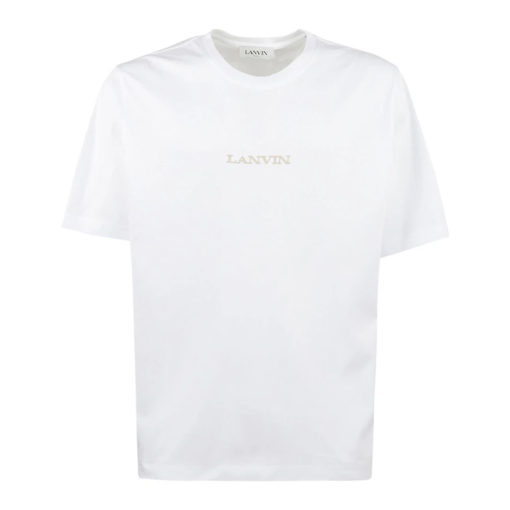 Lanvin Bouclette T-shirt met Brod� Detail White Heren