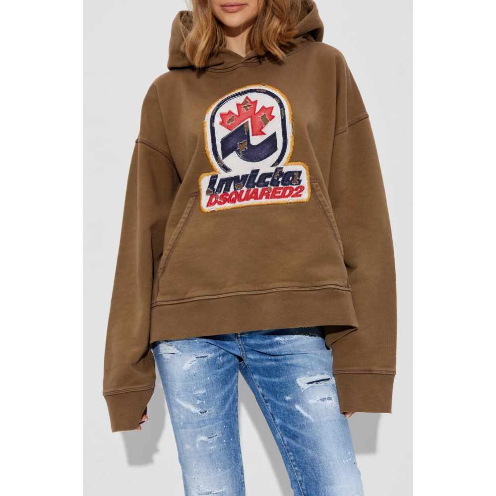 Dsquared2 Hoodie Brown Dames