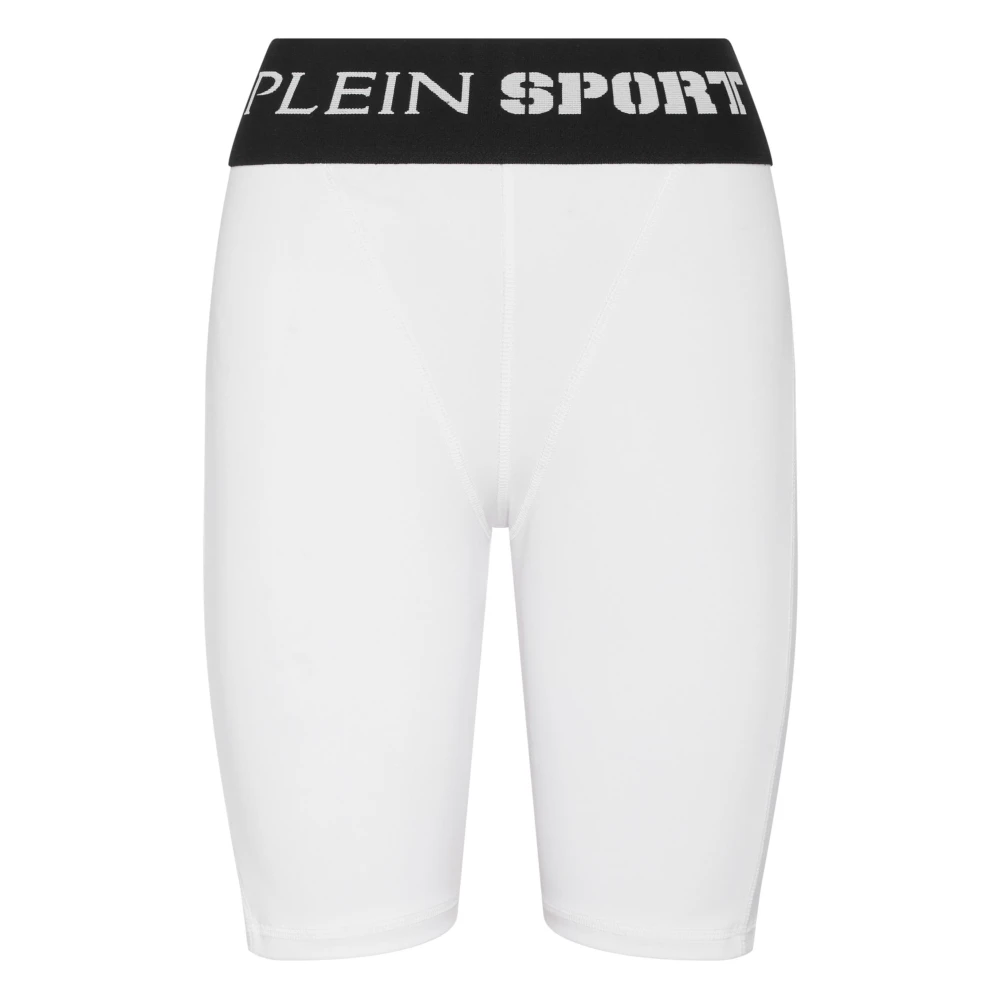 Plein Sport Women's White Jogging Push Up Leggings Basic - Training Shorts - M - Sport