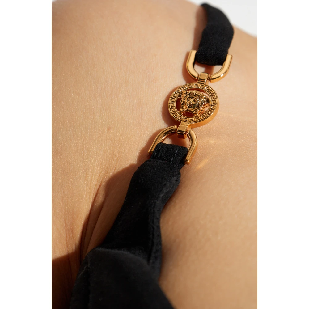 Versace Jurk met Bandjes Black Dames