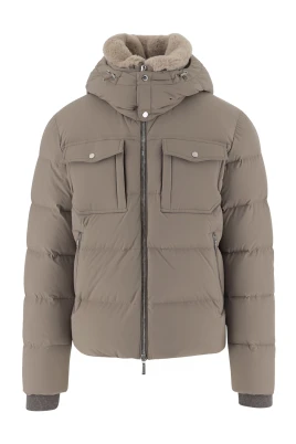 Nylon Dunjacka Hög Krage Huva