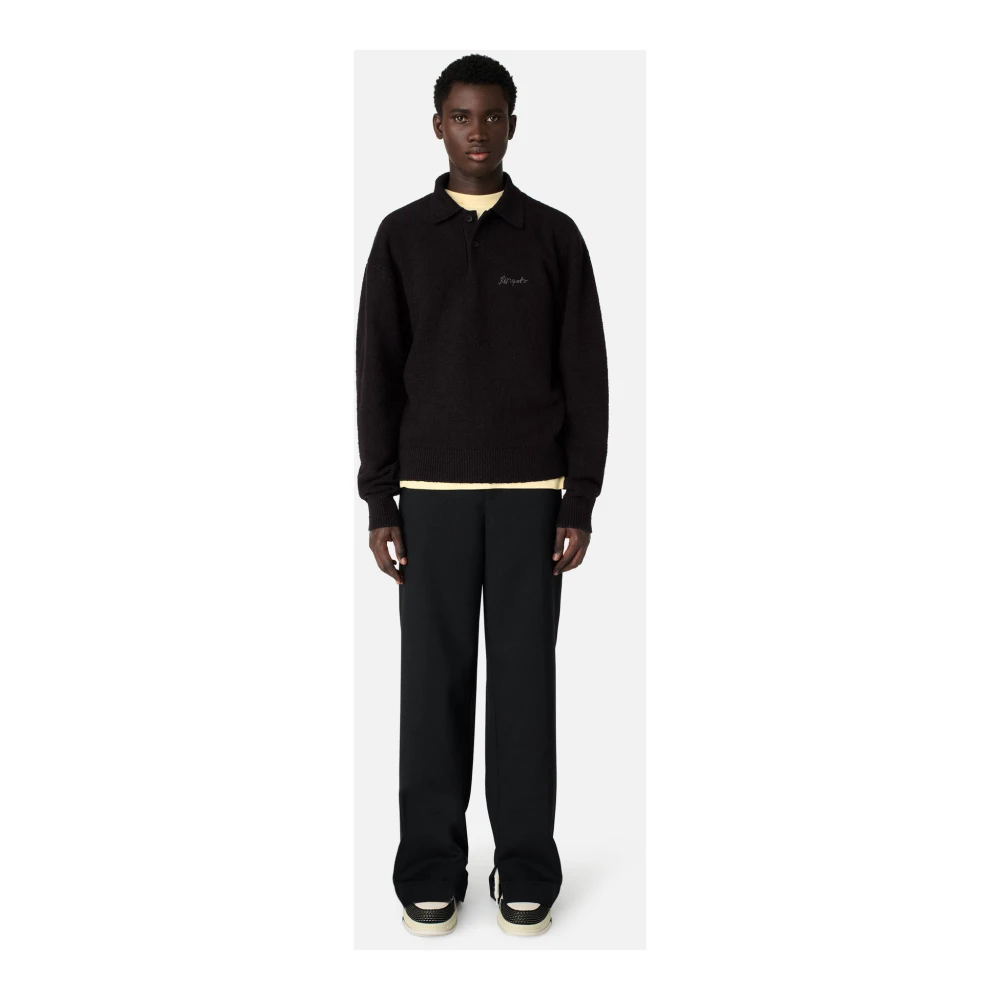 Axel Arigato Scribble Polo Sweater Black Heren