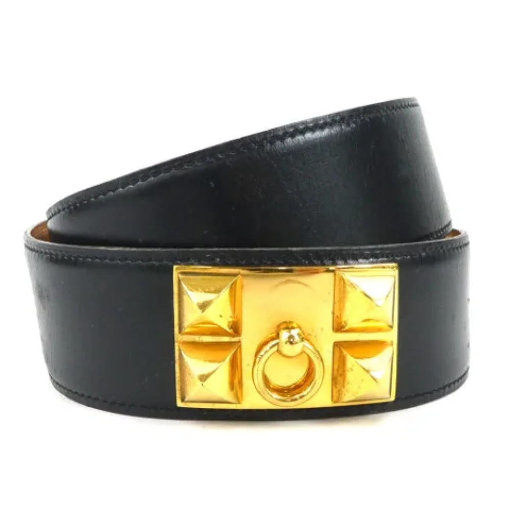 Hermès Vintage Pre-owned Leather belts Black Dames