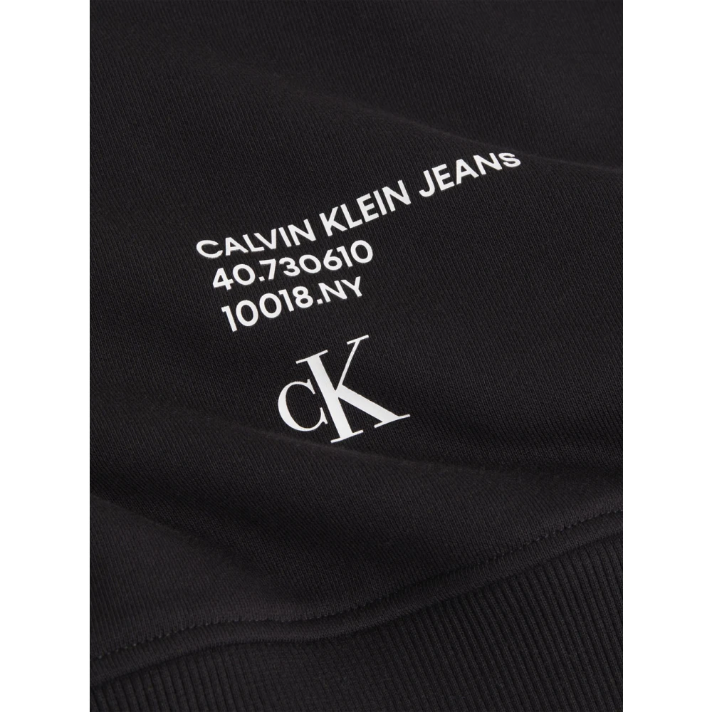 Calvin Klein Zwarte Hoodie voor Heren Black Heren