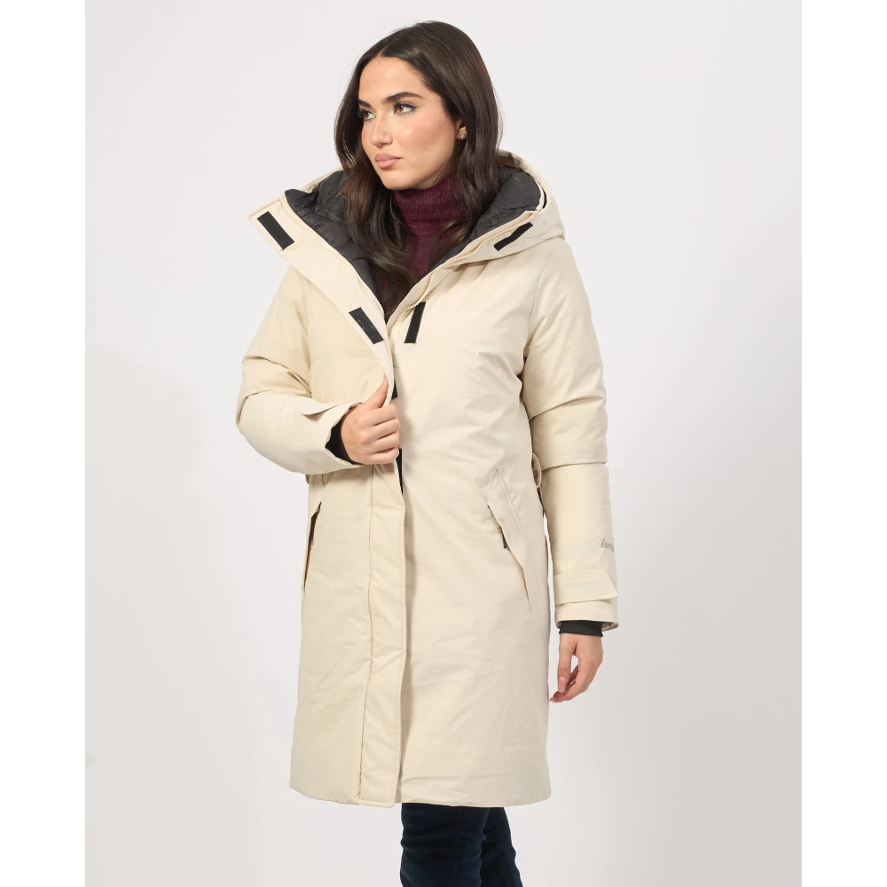 Invicta Ivoor Lange Jas met Capuchon Beige Dames