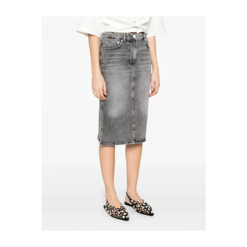 Moschino Denim Mini Rok Gray Dames