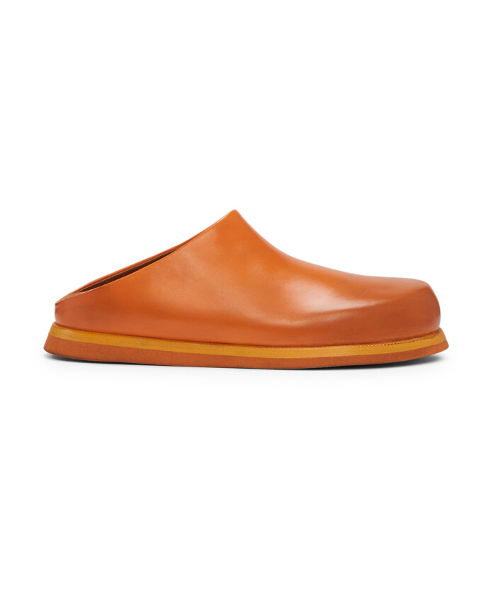 sabots-en-cuir-orange-magma-style-traditionnel