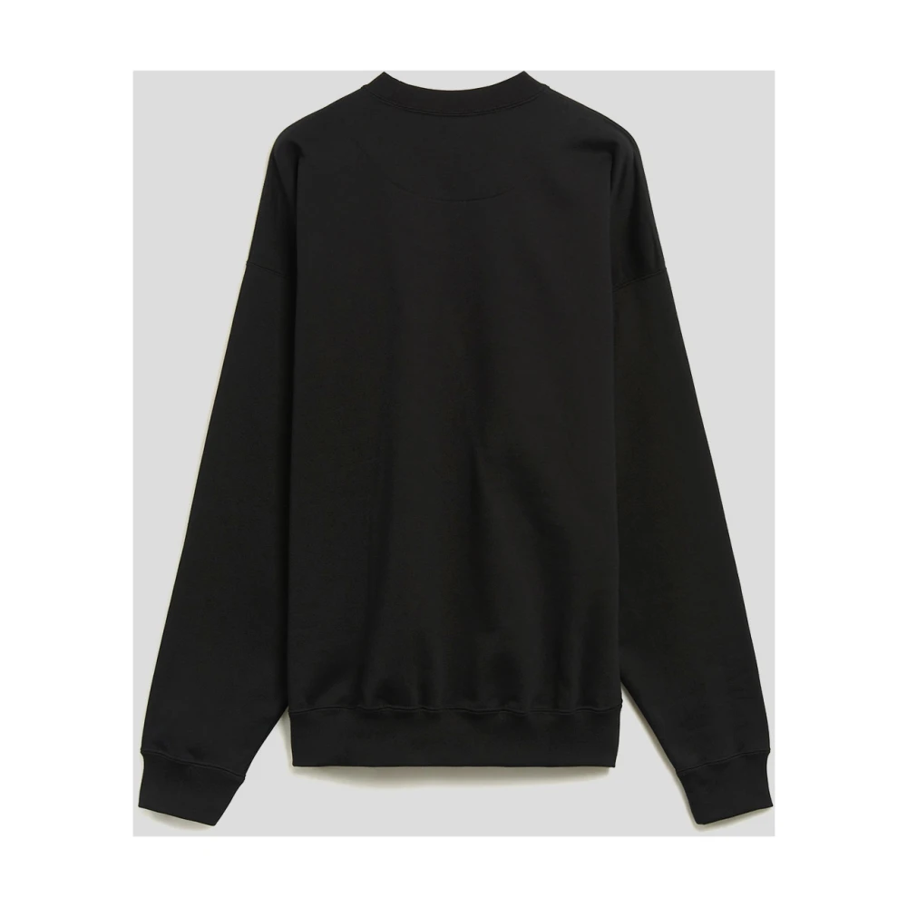 Y-3 Katoenen Logo Sweatshirt Black Heren