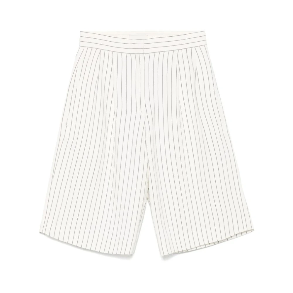 Loulou Studio Witte Geplooide Shorts met Zakken White Dames