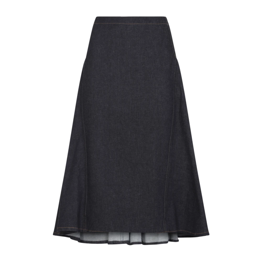 Jacquemus Blue Denim Skirts, Female, W26, La Jupe De-Nîmes Lavoir Midi Skirt