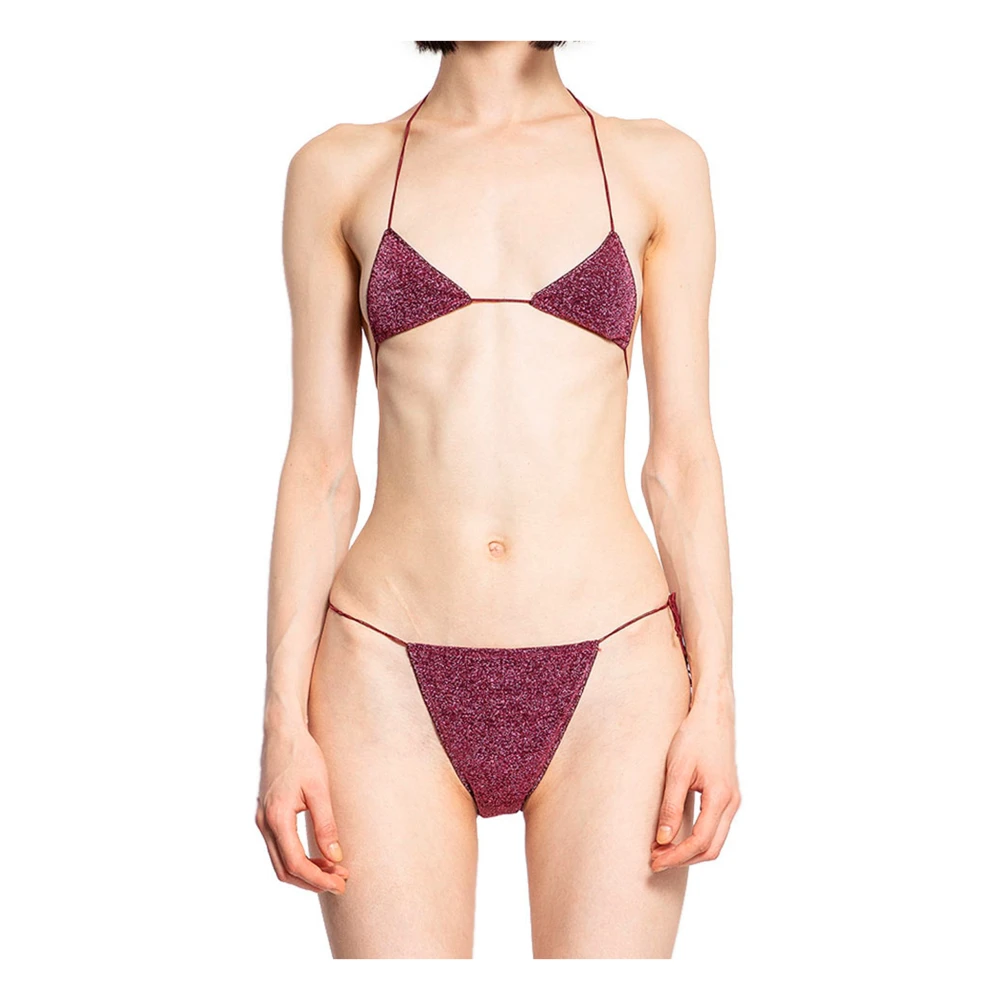 Oseree Lumiere Microkini Halterneck Low-Waisted Bikini Purple Dames