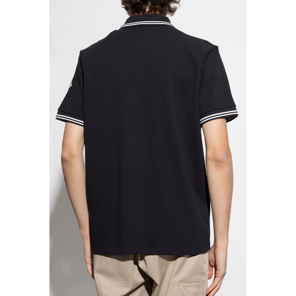 Moncler Polo met logo Black Heren