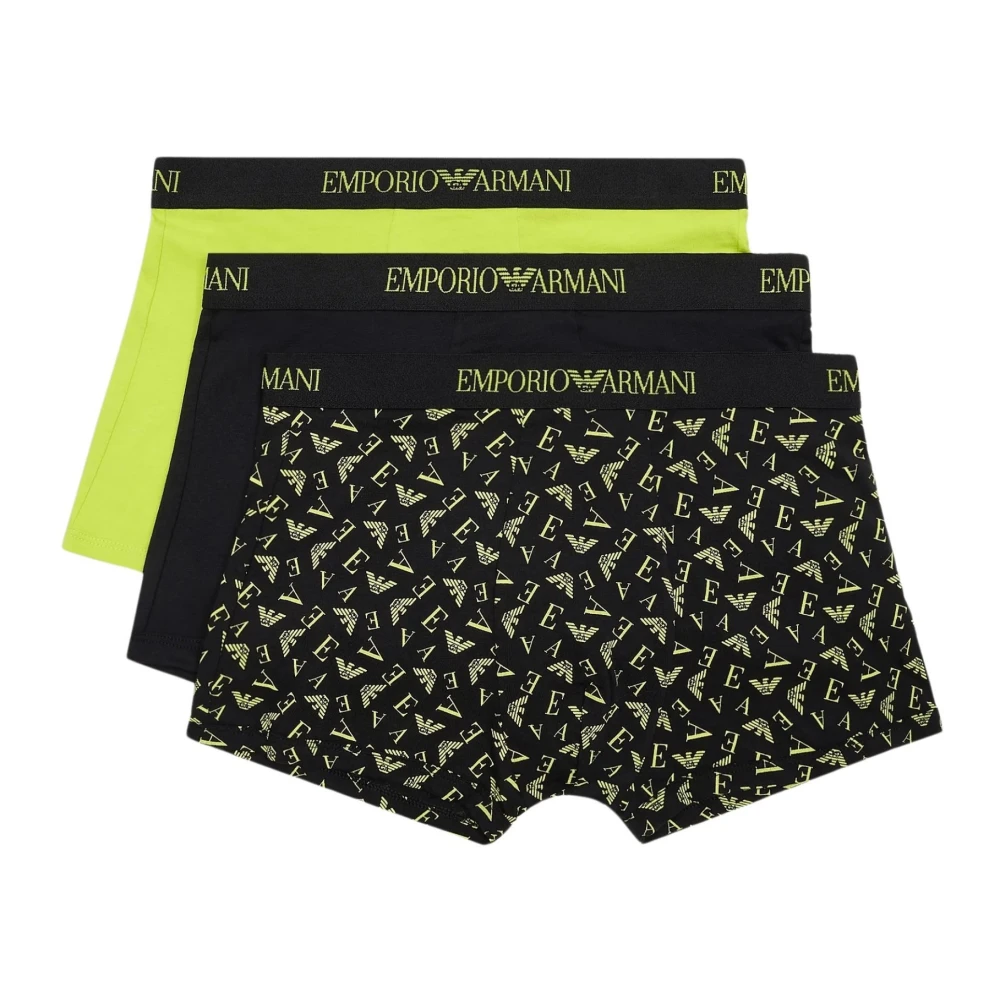 Emporio Armani 3 Pack Gebreide Shorts Trunks Multicolor Heren