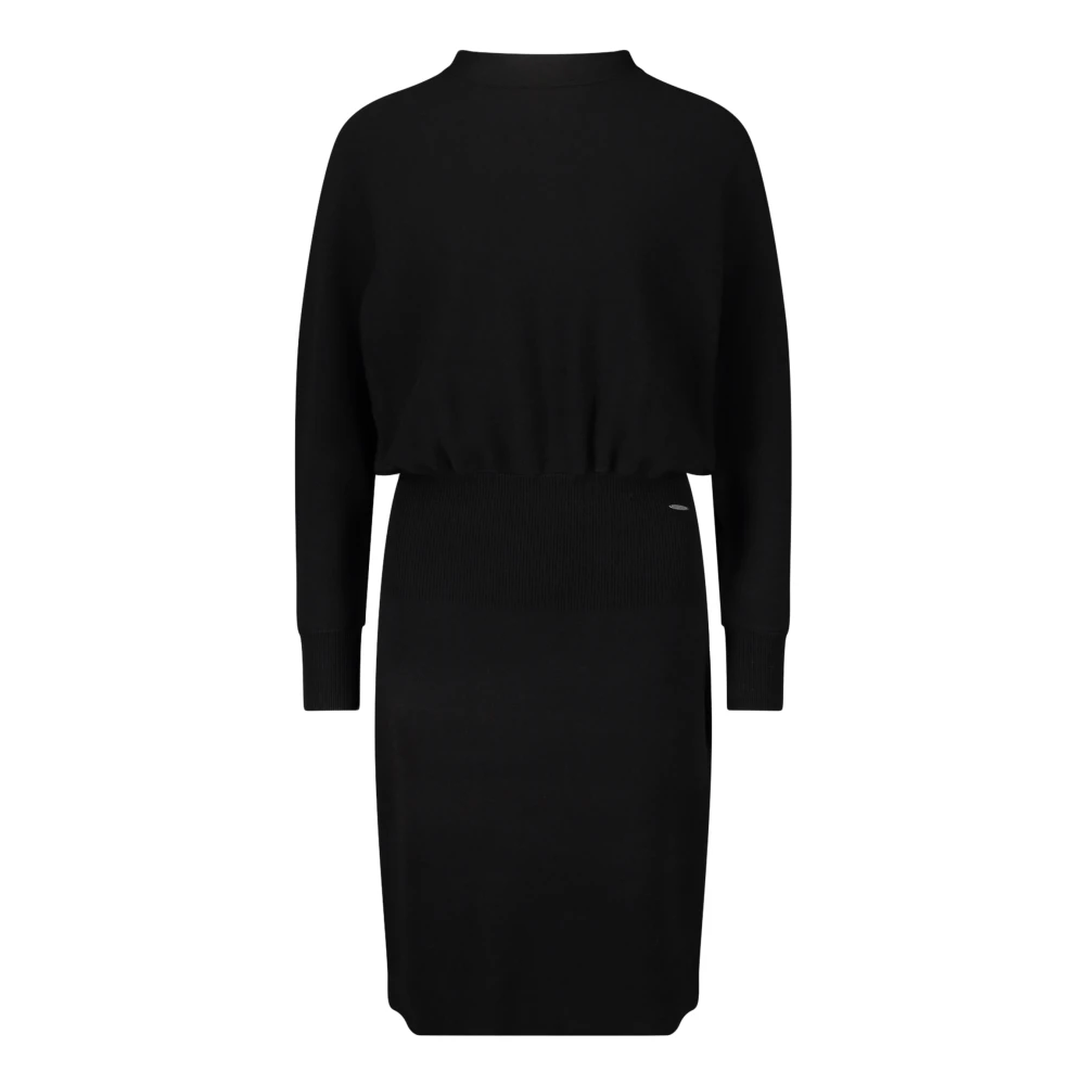 Betty & Co Batwing Sleeve Gebreide Jurk Black Dames
