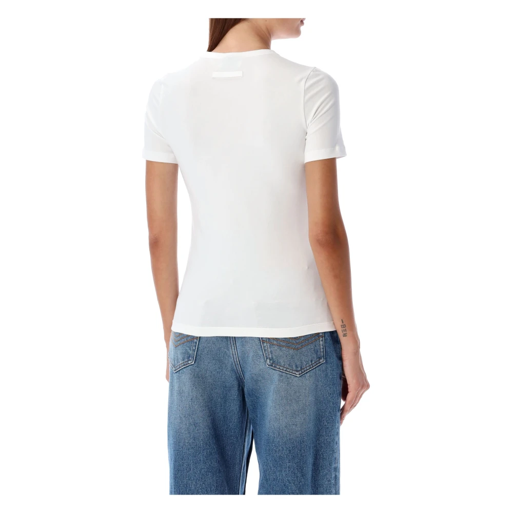 Jean Paul Gaultier Iconisch JPG Signature T-shirt Wit Zwart White Dames