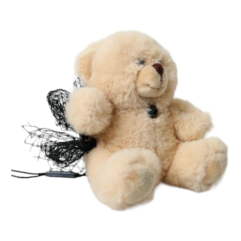 Dolce & Gabbana Beige Teddybr Mesh Net Haarklem Beige Dames