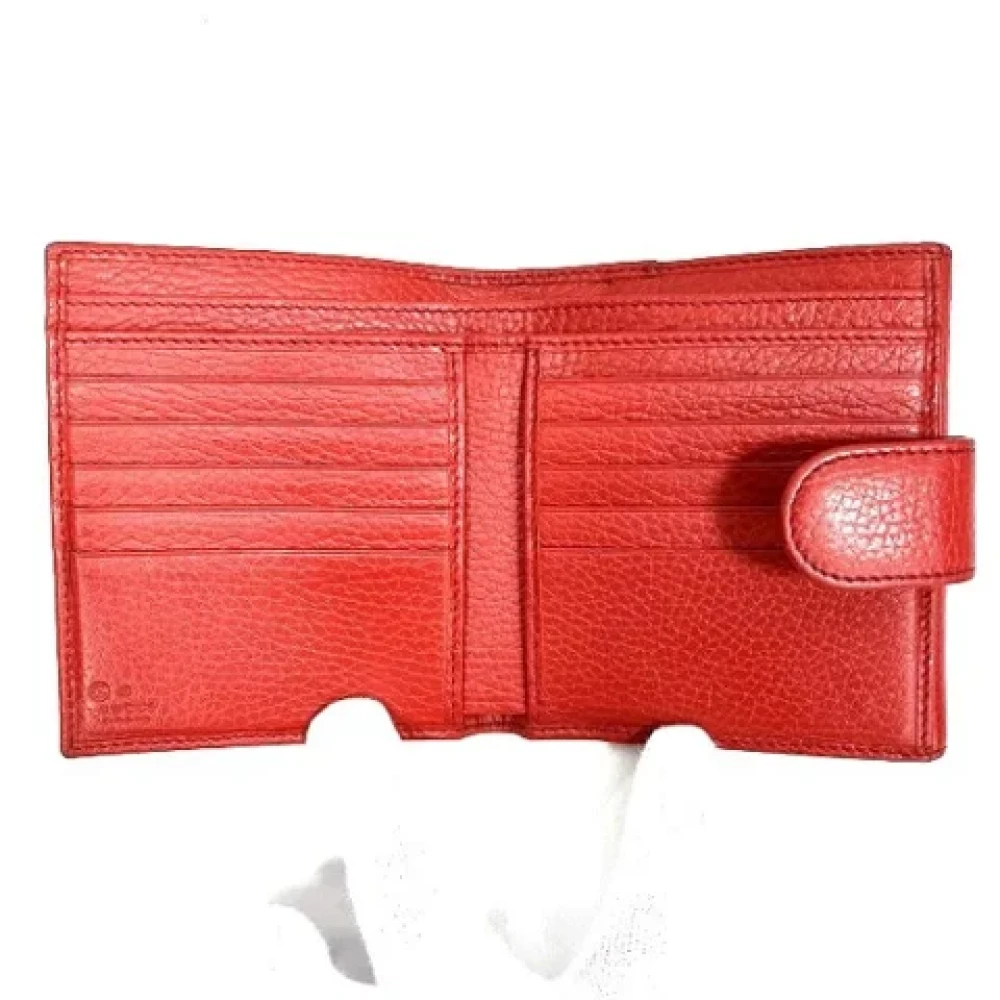 Gucci Vintage Pre-owned Leather wallets Red Dames