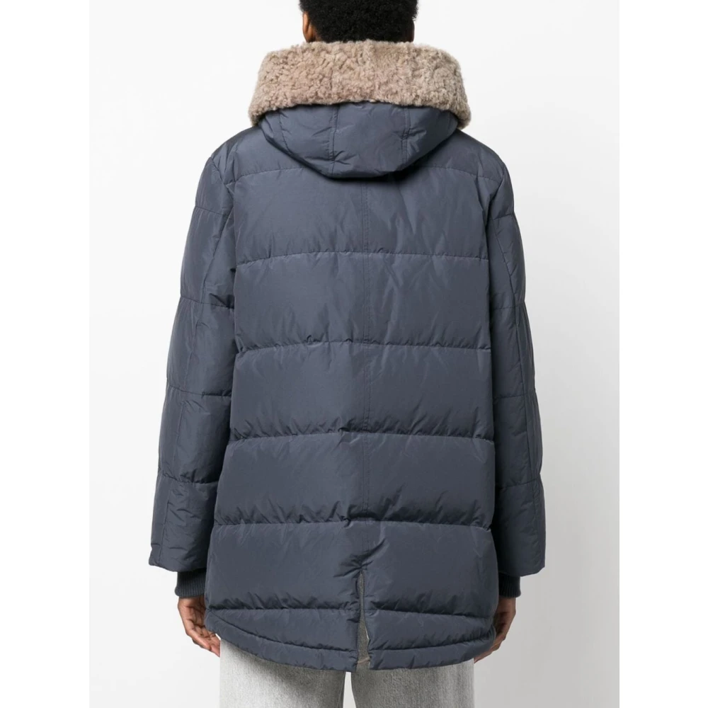 BRUNELLO CUCINELLI Blauwe Aw23 Dames Parka Jas Blue Dames