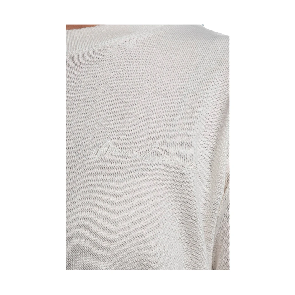 Armani Exchange Stijlvolle Sweaters Collectie White Dames