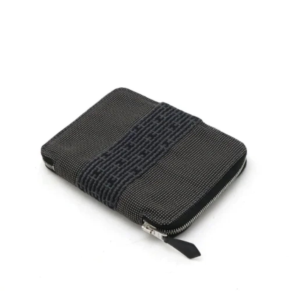 Hermès Vintage Pre-owned Canvas wallets Gray Dames