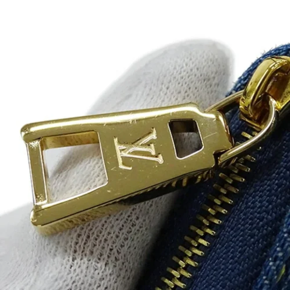 Louis Vuitton Vintage Pre-owned Denim wallets Blue Dames