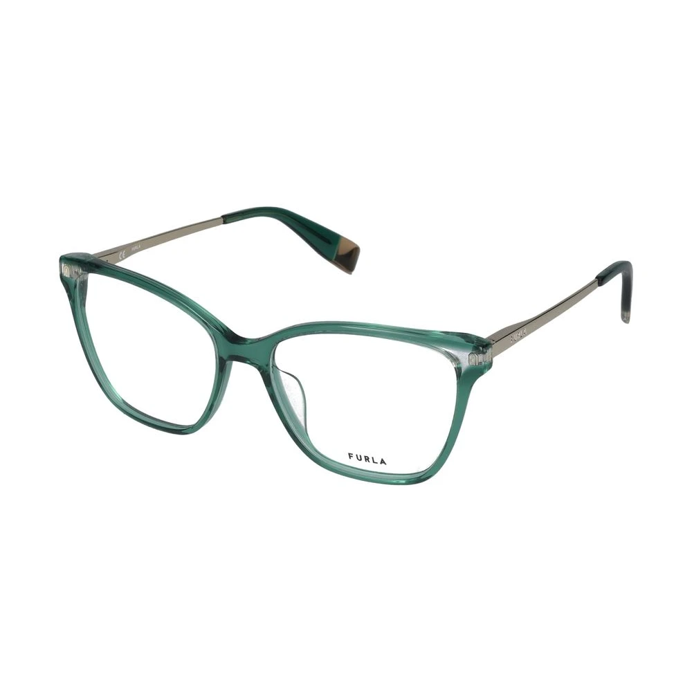 Furla Women's Green Glasses, 54 Mm, Stylish Transparent Eyeglasses