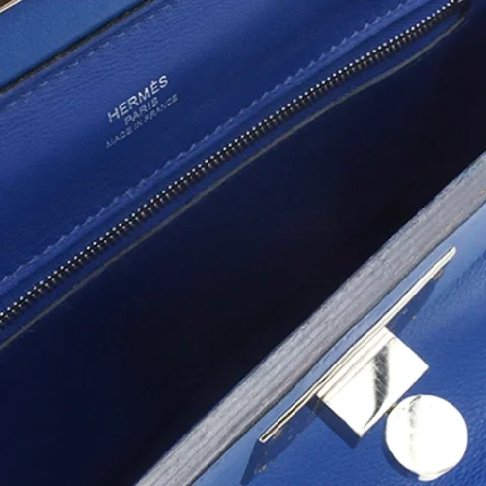 Hermès Vintage Pre-owned Leather handbags Blue Dames