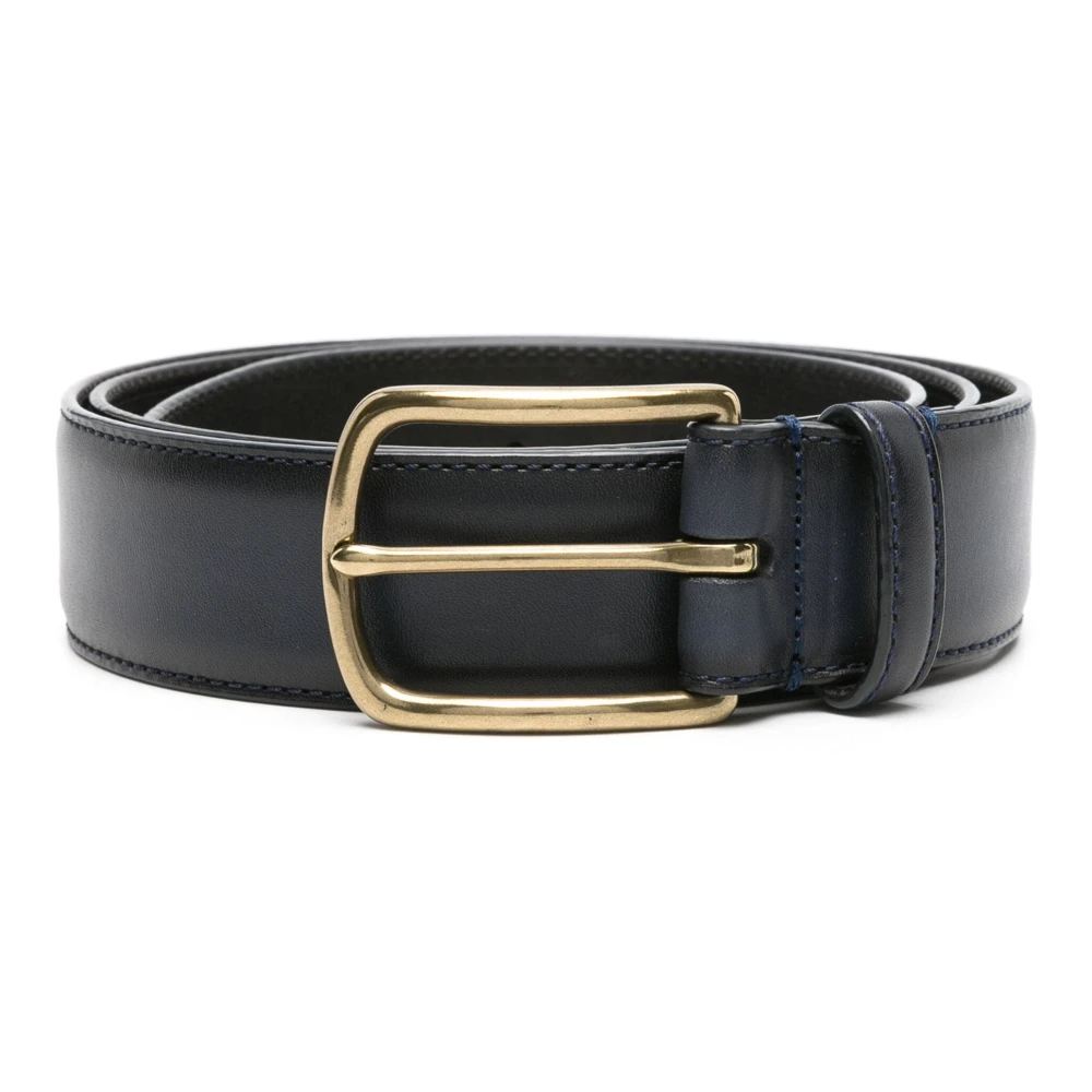 Officine Creative Italiaanse Leren Riem Blue Heren