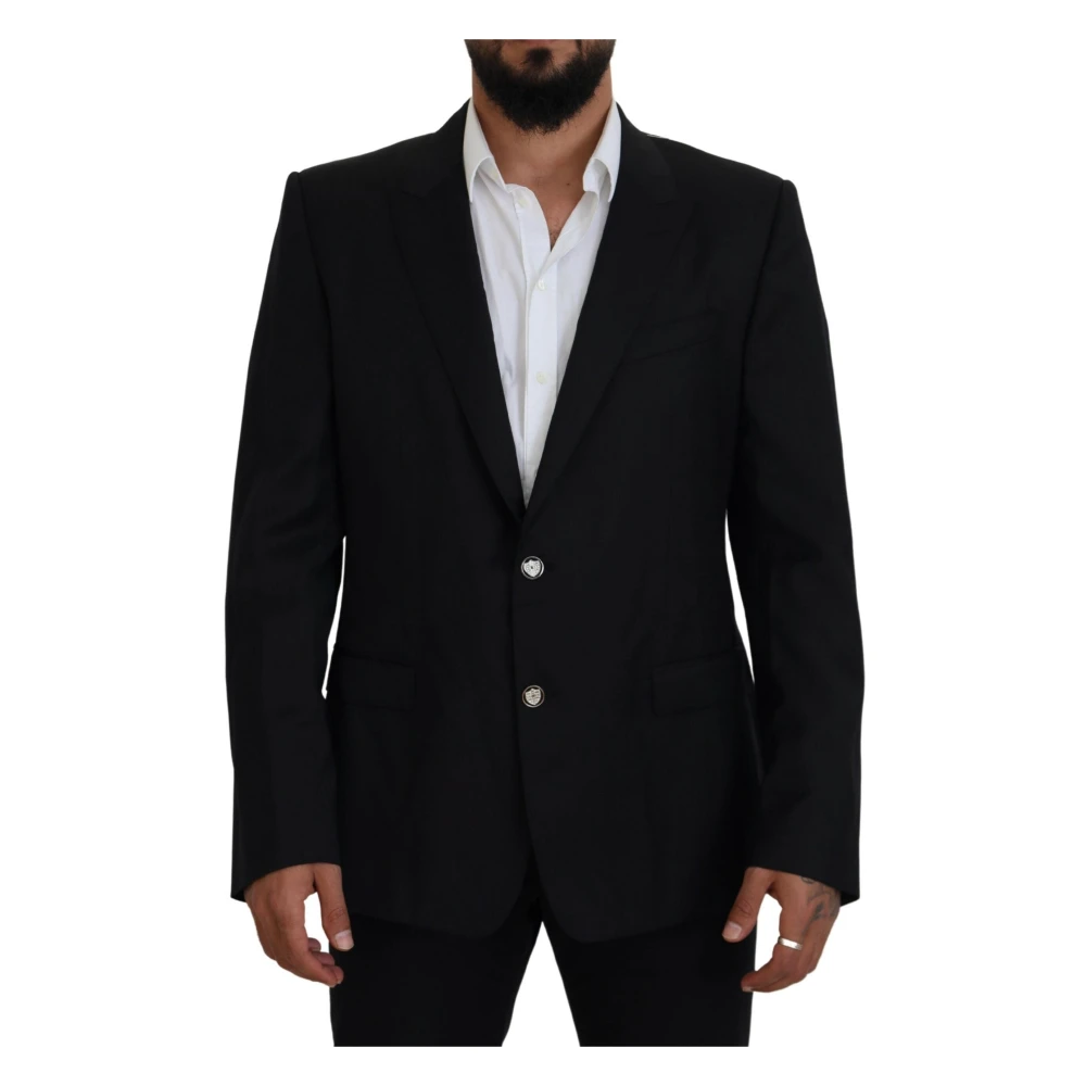 Dolce & Gabbana Men's Black Elegant Martini Wool Blazer