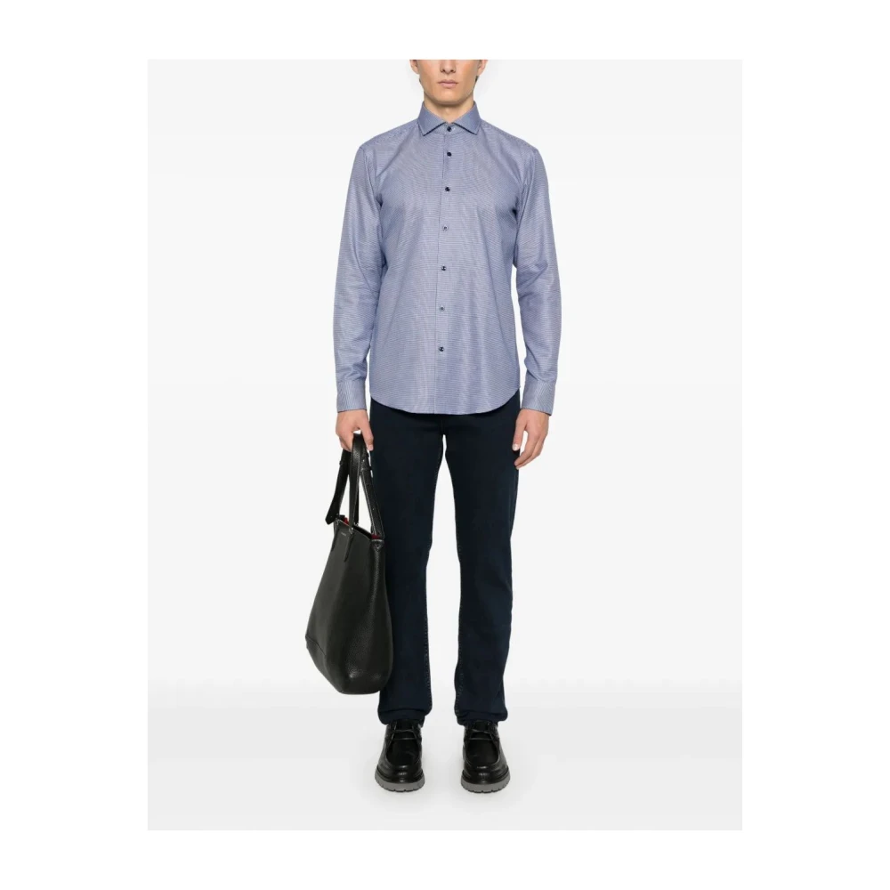 Hugo Boss Casual Katoenen Overhemd voor Mannen Blue Heren