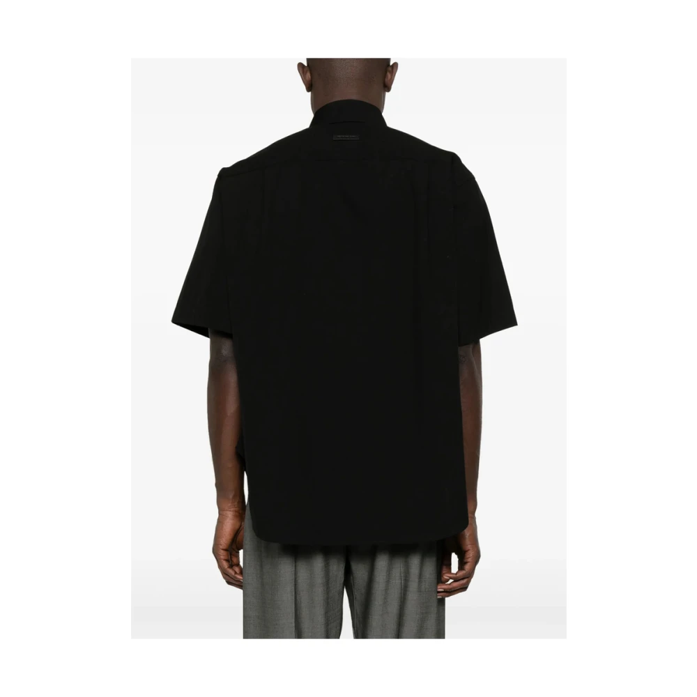 Fear Of God Zwarte Overhemd met Knoopsluiting en Plooien Black Heren
