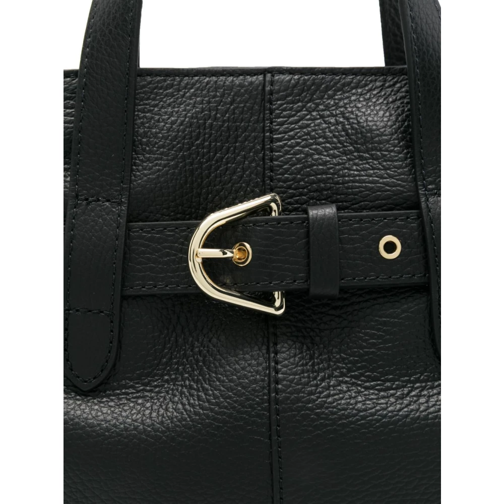 Coccinelle Zwarte leren tas met riem Black Dames