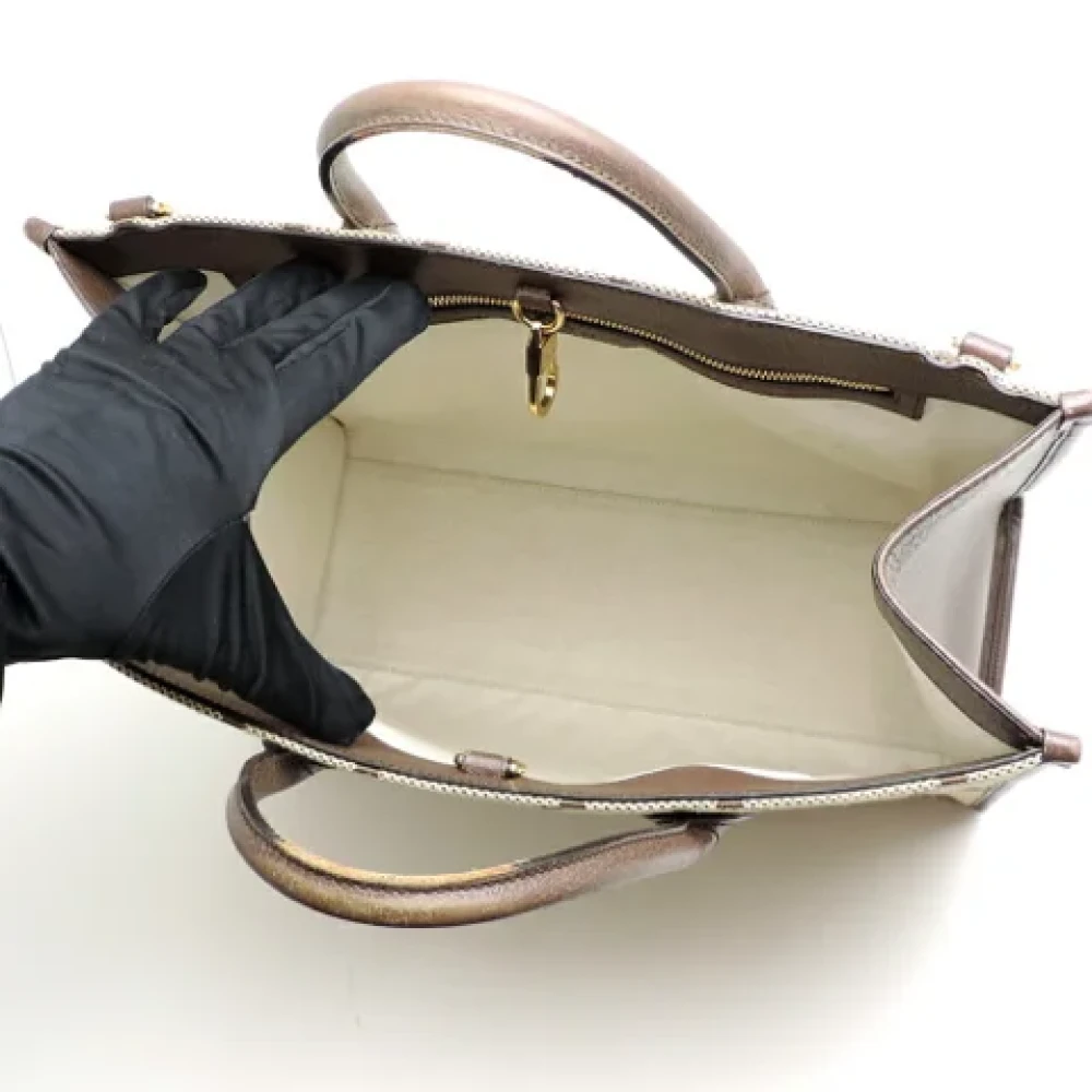 Gucci Vintage Pre-owned Leather totes Beige Dames