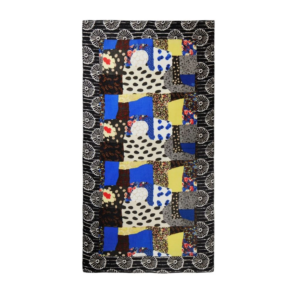 Desigual Blauwe Polyester Sjaal Herfst Winter Collectie Multicolor Dames