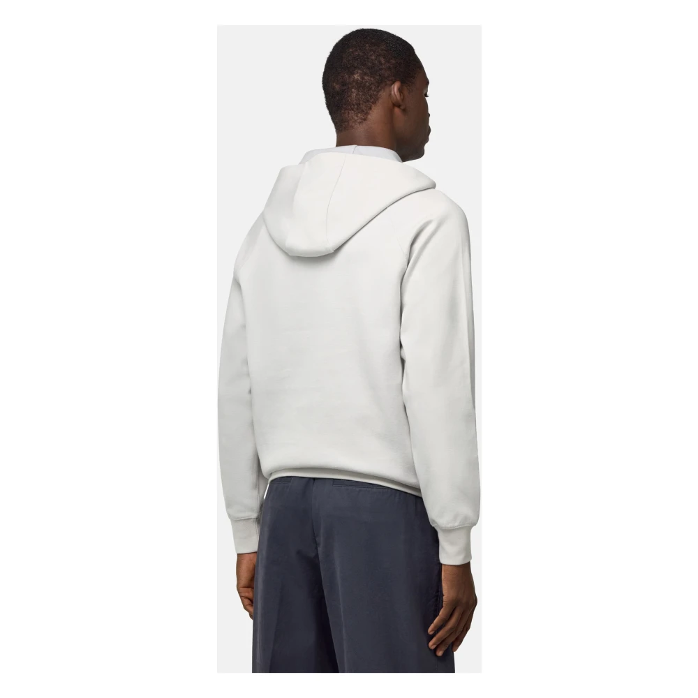 Boggi Milano Hoodie van katoenmix White Heren