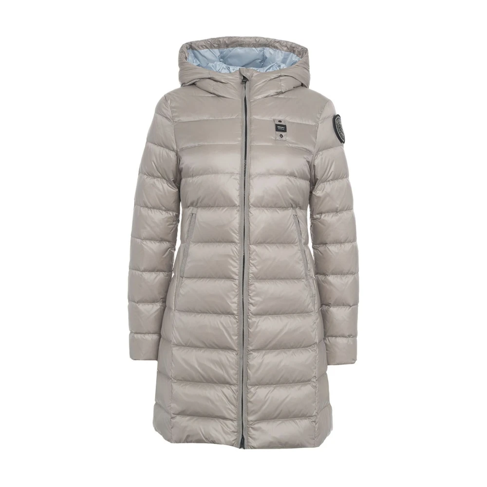 Blauer Zilver Gewatteerd Donsjack Damesjas Gray Dames