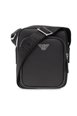 Svart Canvas Messenger Bag