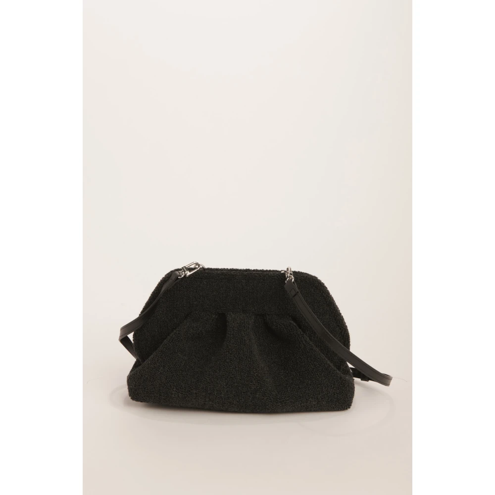 THEMOIRè Zwarte Bouclé Clutch Tas Black Dames