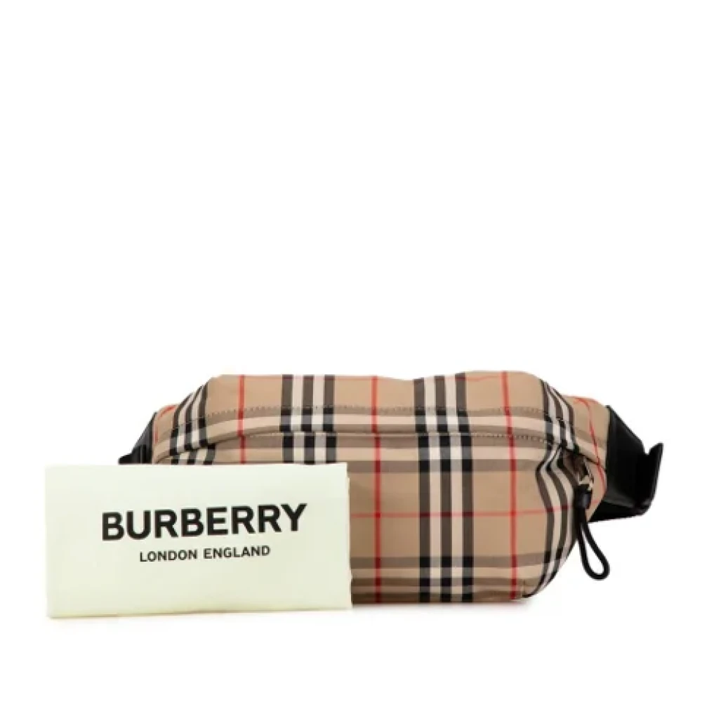 Burberry Vintage Pre-owned Canvas crossbody-bags Beige Dames