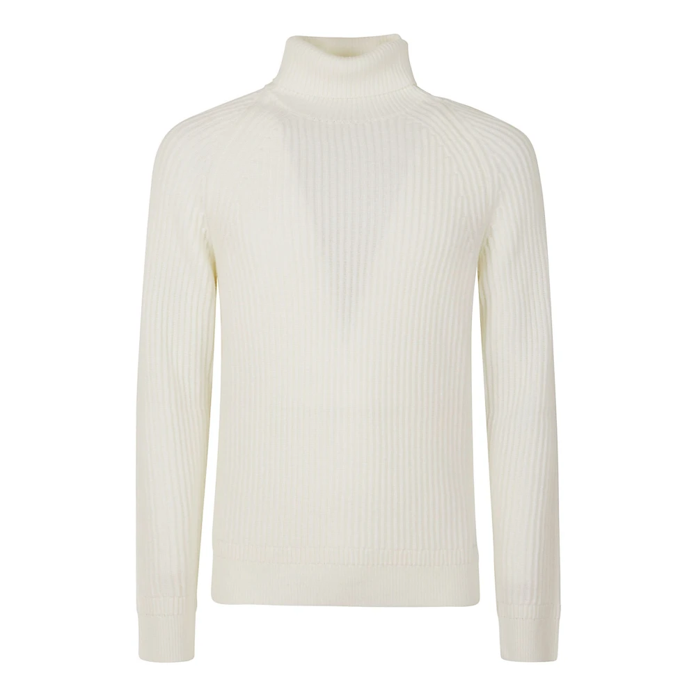 Zanone Men's Beige Turtlenecks, 2XL, Wool Turtleneck Jumper Blue Ribbed