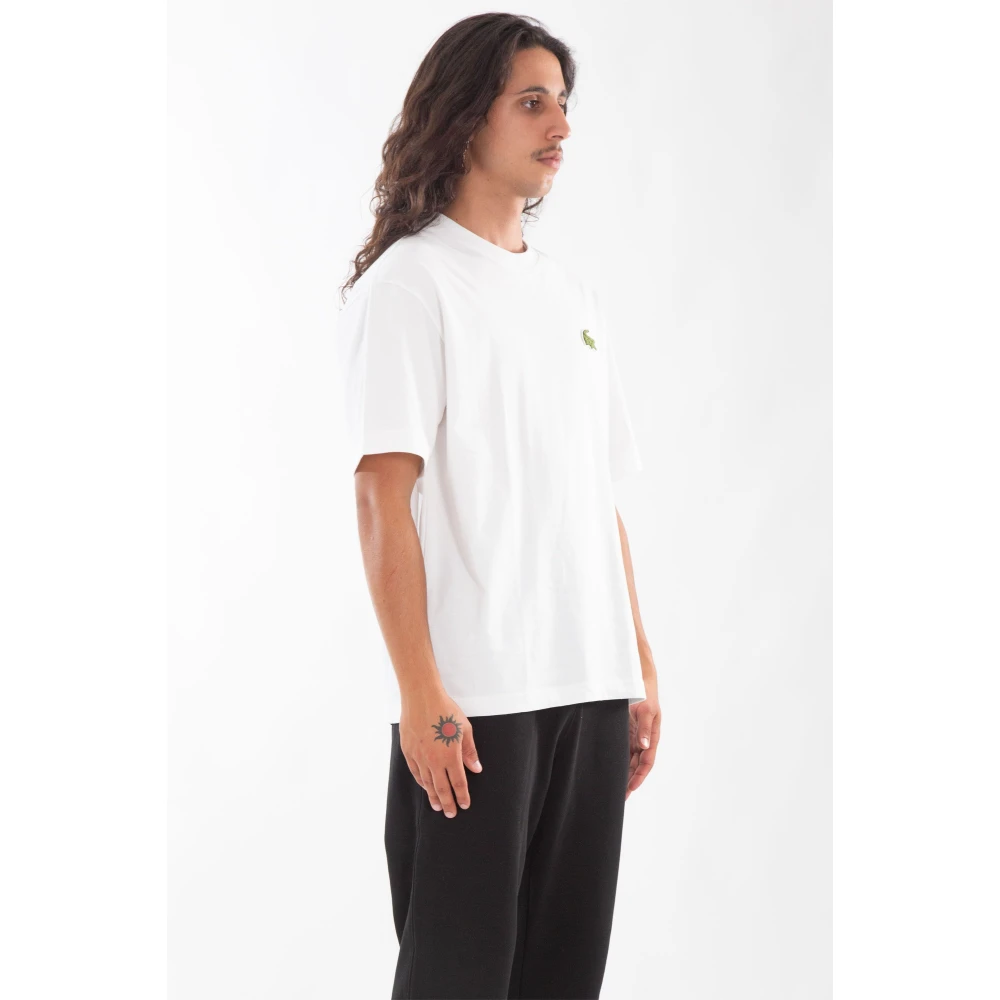 Lacoste Losse Croc Tee in 001 White Heren