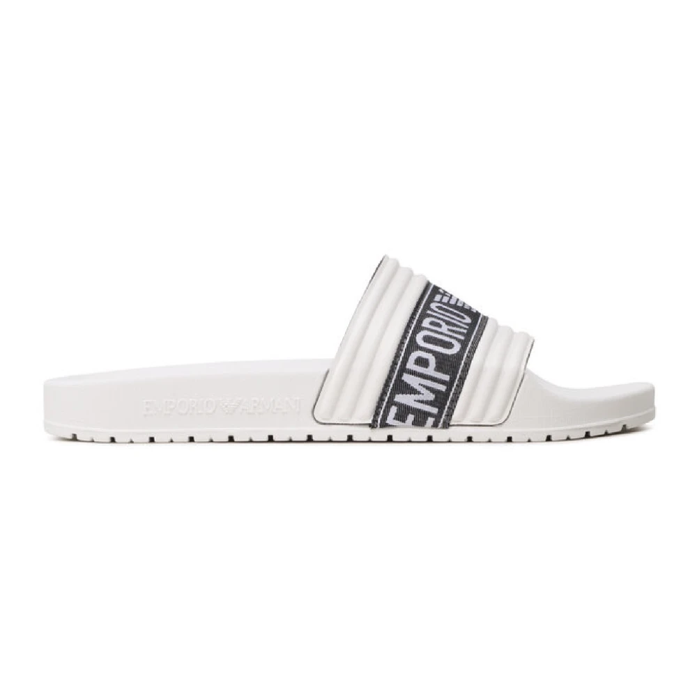 Emporio Armani Mannelijk Wit Schoenen Heren, 40 Eu, Te Flip Flops & Slippers Xvps 05Xn 74400001