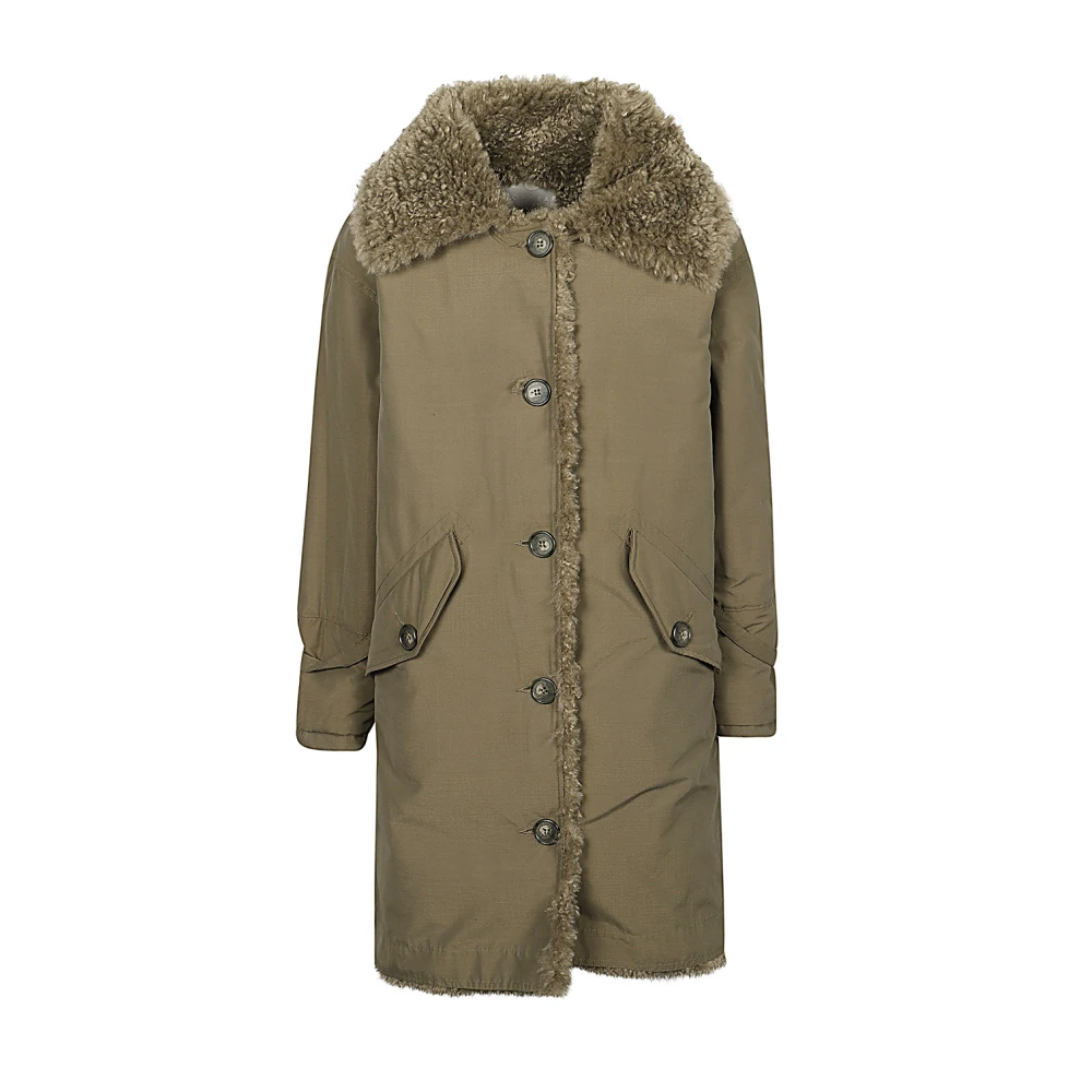 OOF Wear Groene Polyester Katoen Parka Jas Green Dames
