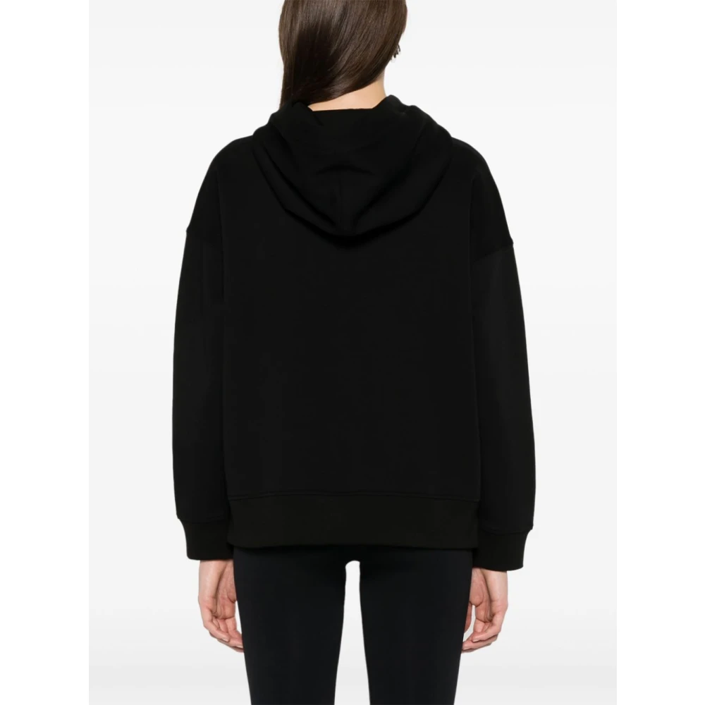 Max Mara Zwarte Hoodie met Geborduurd Logo Black Dames