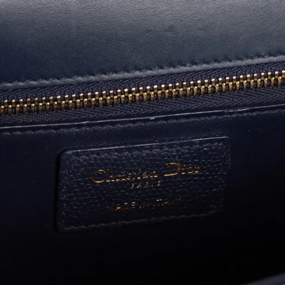 Dior Vintage Pre-owned Leather dior-bags Blue Dames