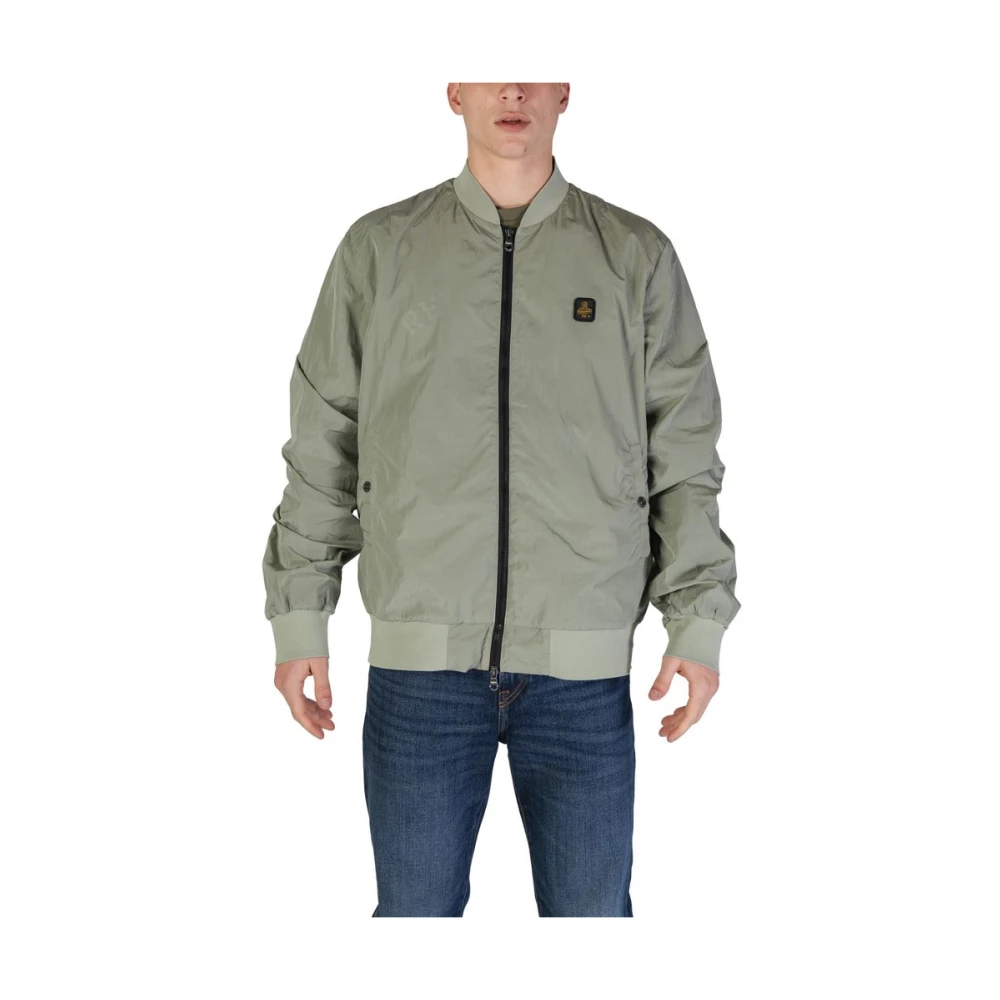 RefrigiWear Groene Polyamide Jas Herfst Winter Collectie Green Heren
